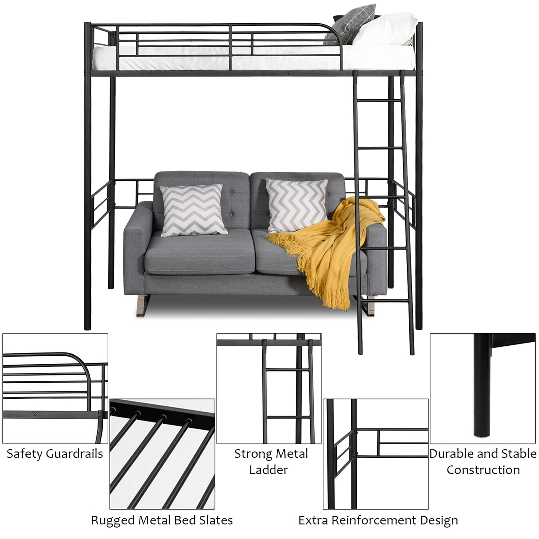 Giantex Heavy Duty Twin Loft Bed with Ladder