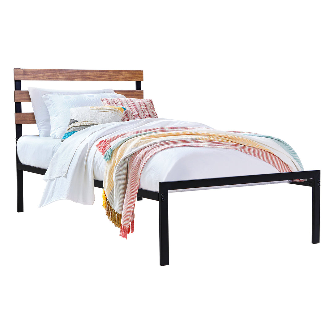 Easy Assembly Twin Metal Bed Frame No Box Spring Needed
