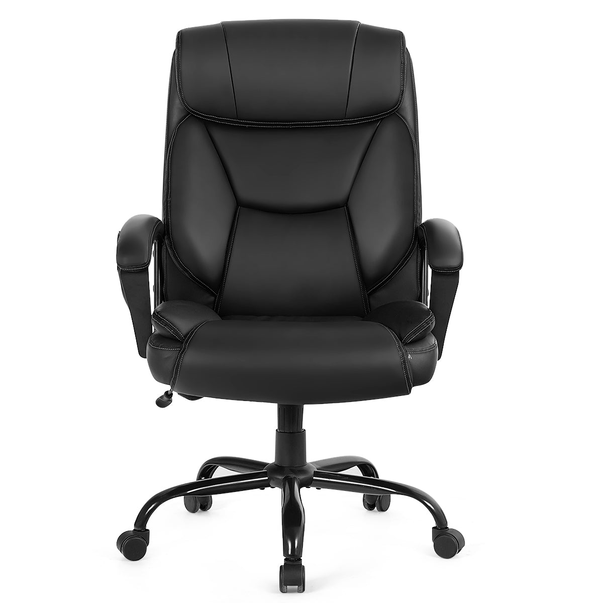 Giantex Executive Office Chair, Big and Tall Massage Chair w/ 6 Vibrating Points (Black)