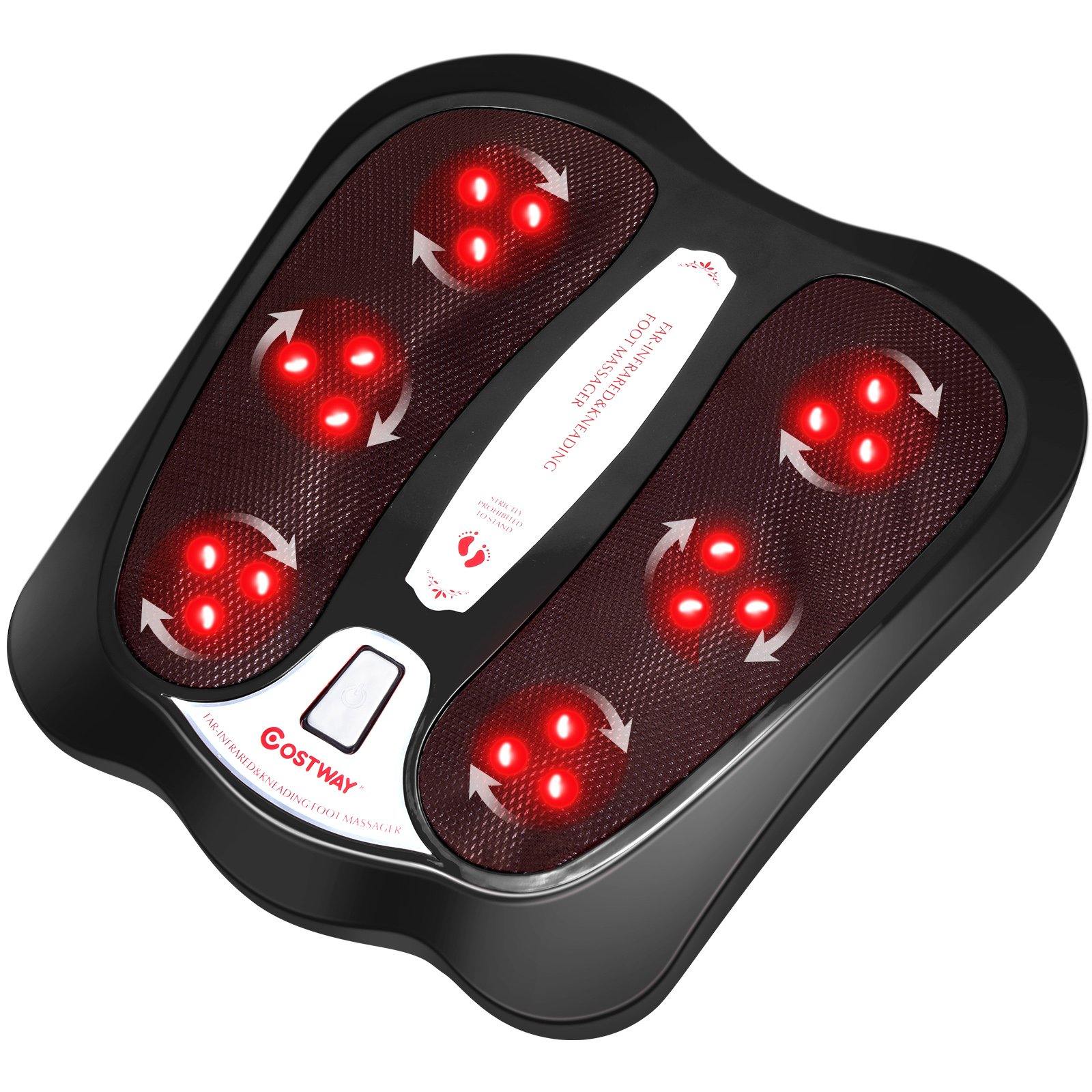 Giantex Foot Massager Shiatsu Feet Spa with Infrared Heating&18 Massage Nodes, Black - Giantexus