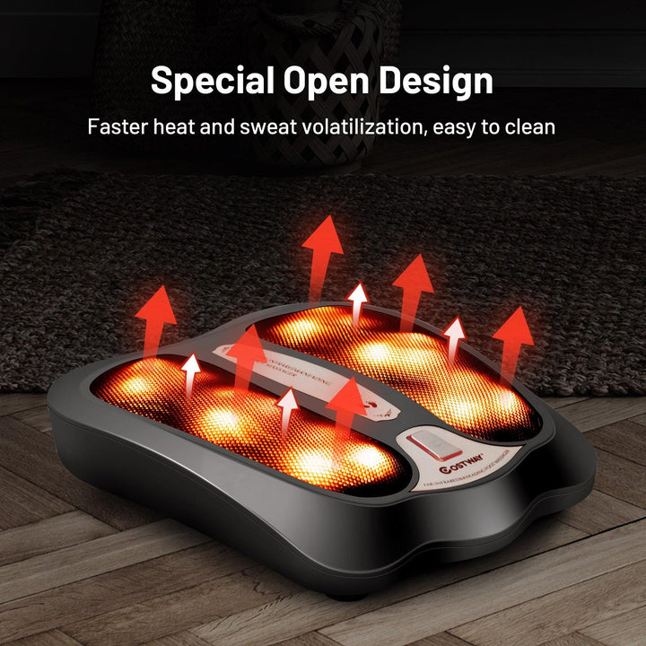 Giantex Foot Massager Shiatsu Feet Spa with Infrared Heating&18 Massage Nodes, Black - Giantexus