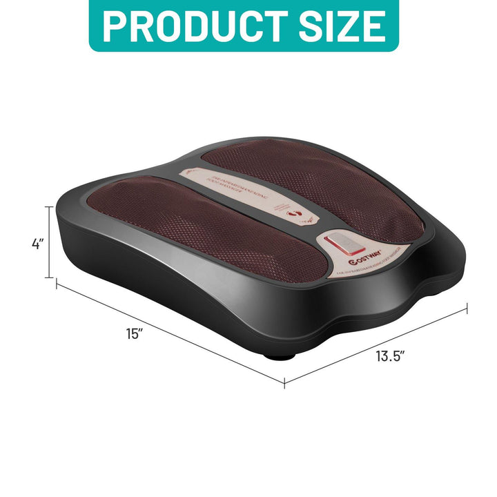 Giantex Foot Massager Shiatsu Feet Spa with Infrared Heating&18 Massage Nodes, Black - Giantexus