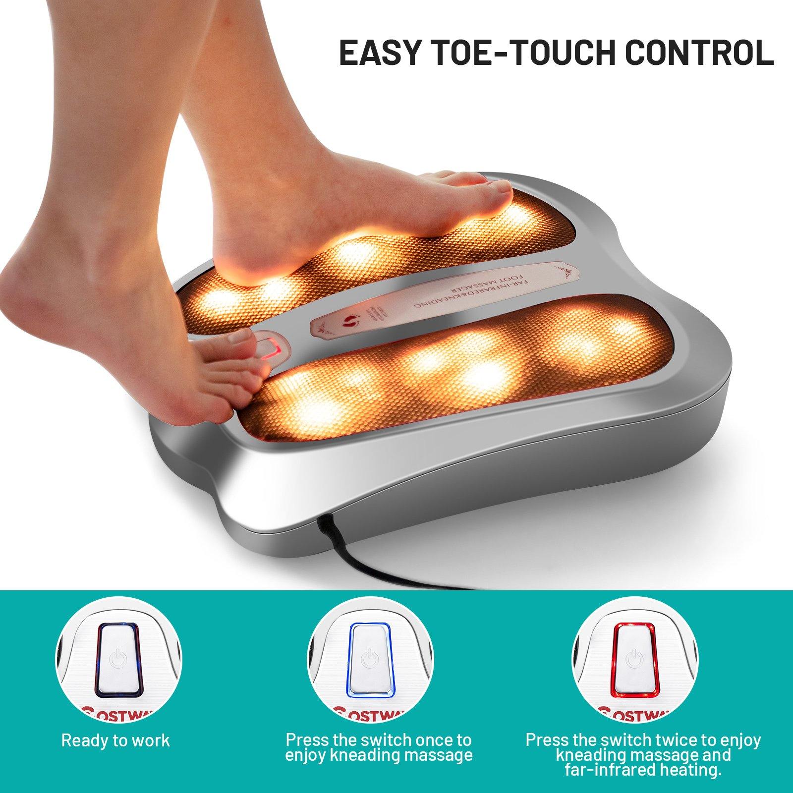 Giantex Foot Massager, Home Office Foot Warmer for Plantar Fasciitis & Stress Relief (Gray) - Giantexus