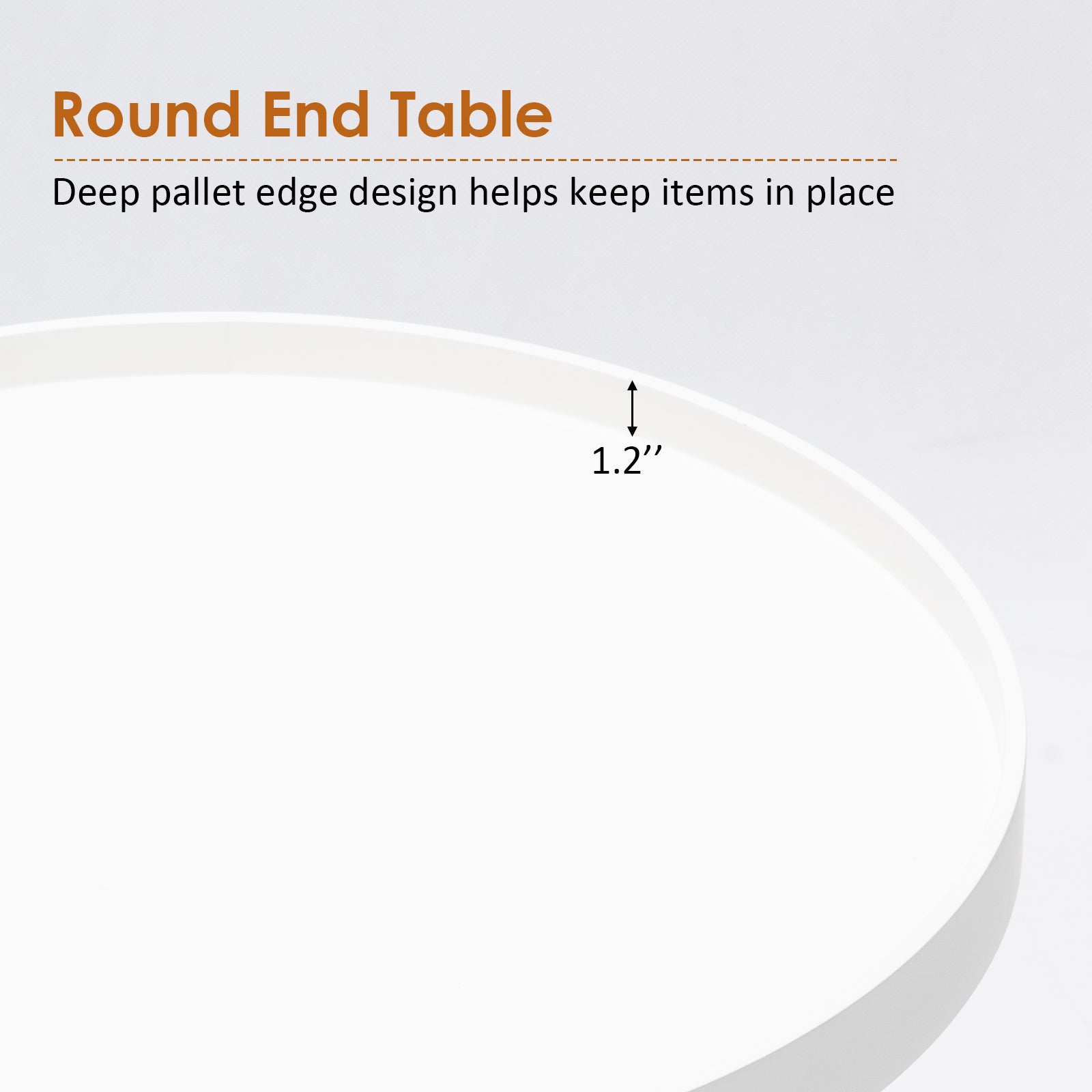 Giantex Round Side Table End Table with Wooden Tray