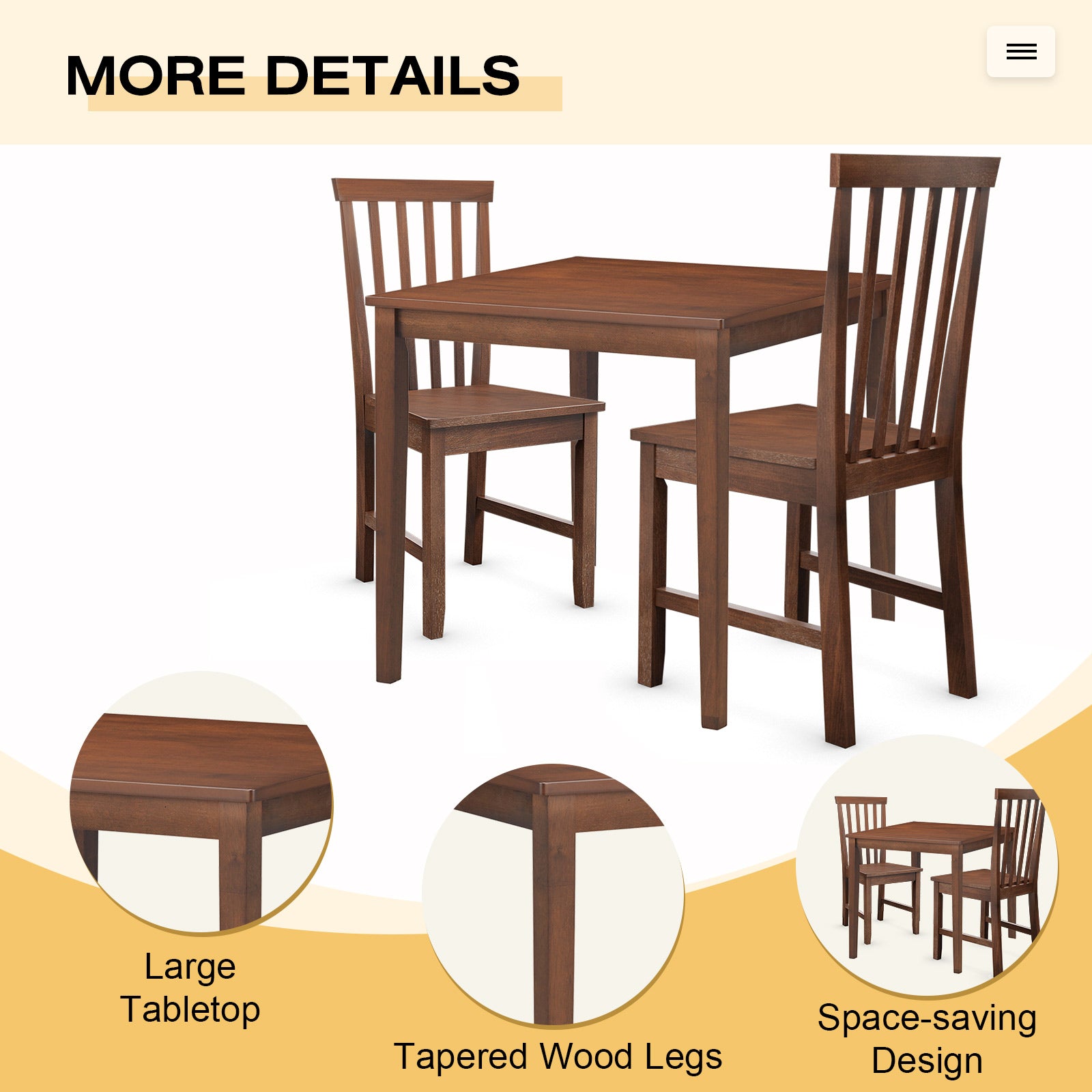 Set of 4 Dining Room Side Chair - Giantex