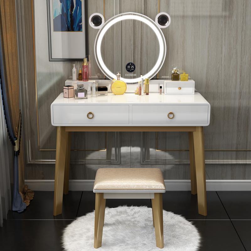 CHARMAID | Vanity Set with Lighted Mirror and Wireless Speaker - Giantexus
