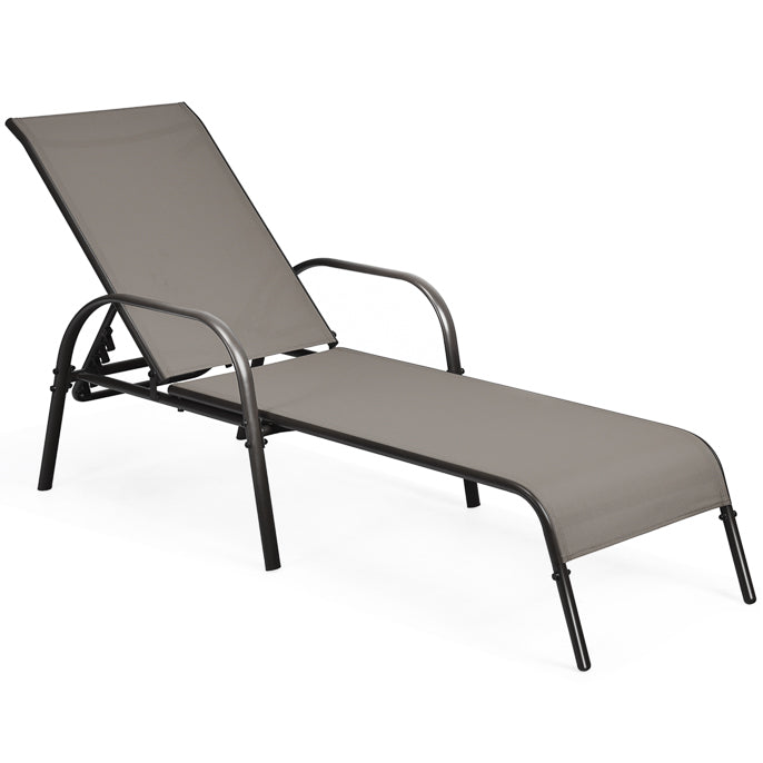 Giantex Adjustable Patio Chaise Lounge, Outdoor Folding Lounge Recliner Chairs