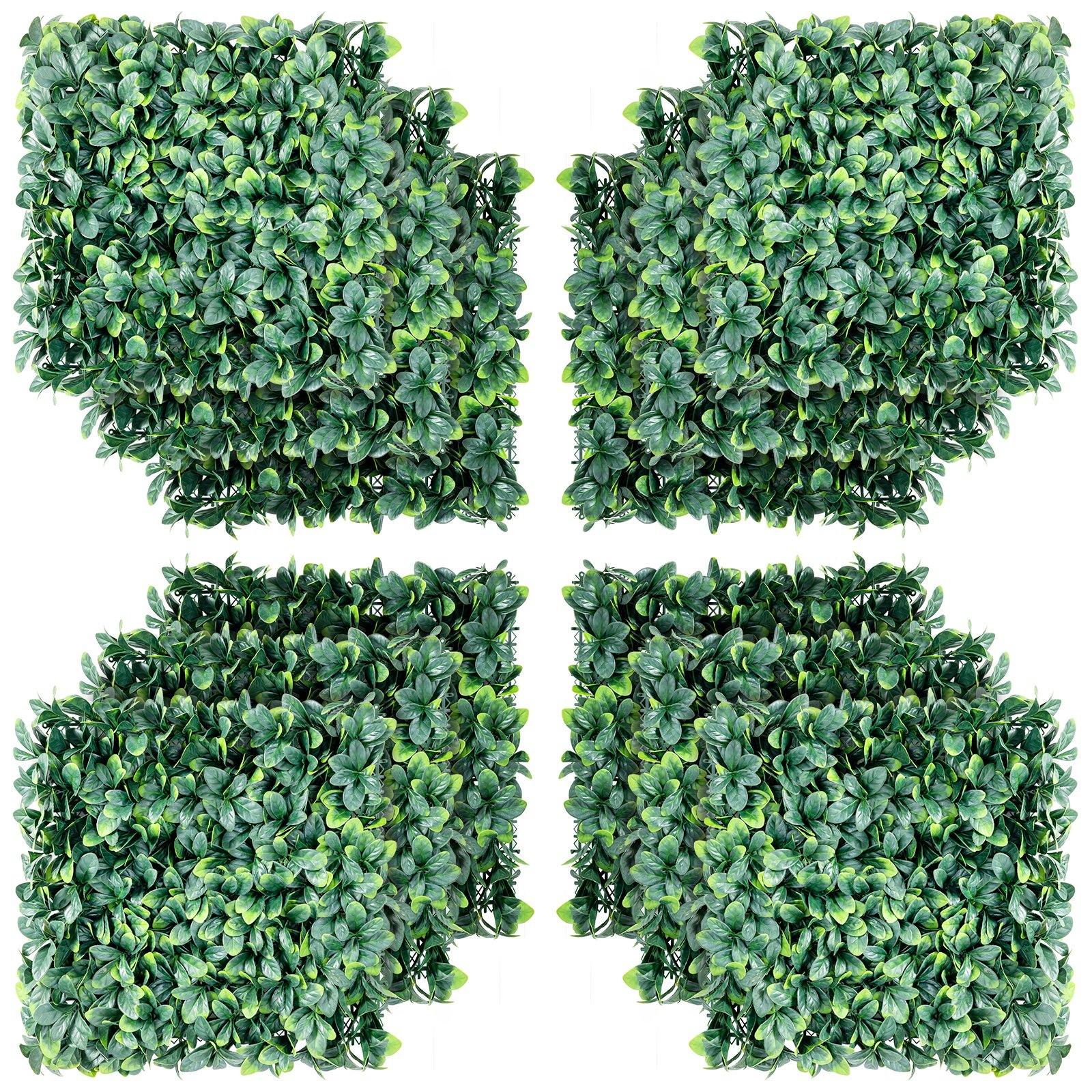 12PCS 20x20inch Artificial Boxwood Panels Garden Privacy Fence Screen - Giantexus