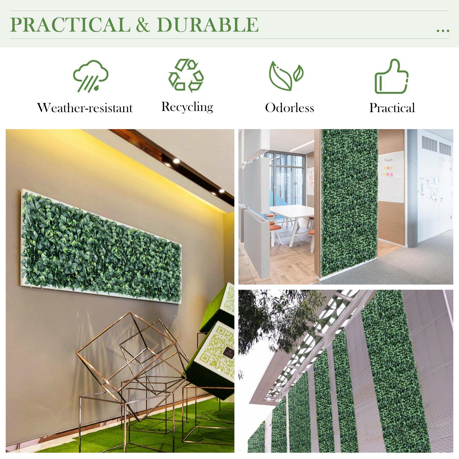 12PCS 20x20inch Artificial Boxwood Panels Garden Privacy Fence Screen - Giantexus