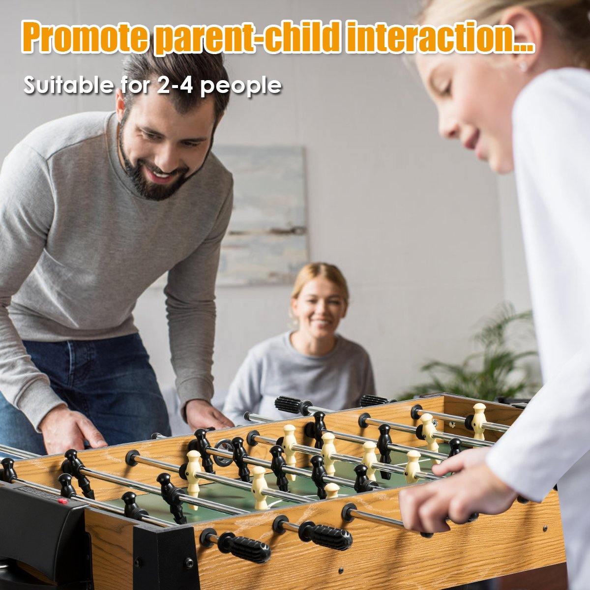 Giantex Foosball Table, Wooden Soccer Table Game w/ Footballs, Suit for 4 Players (48 inch) - Giantexus
