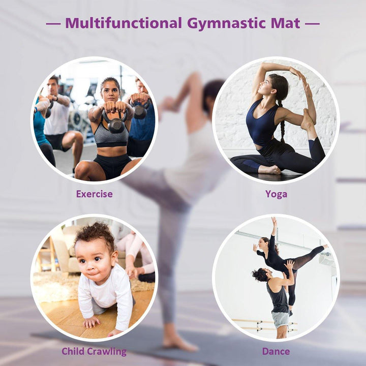 4'x8'x2 Gymnastics Mat, Folding Anti-Tear Gymnastics Panel Mats w/Carrying Handles - Giantexus