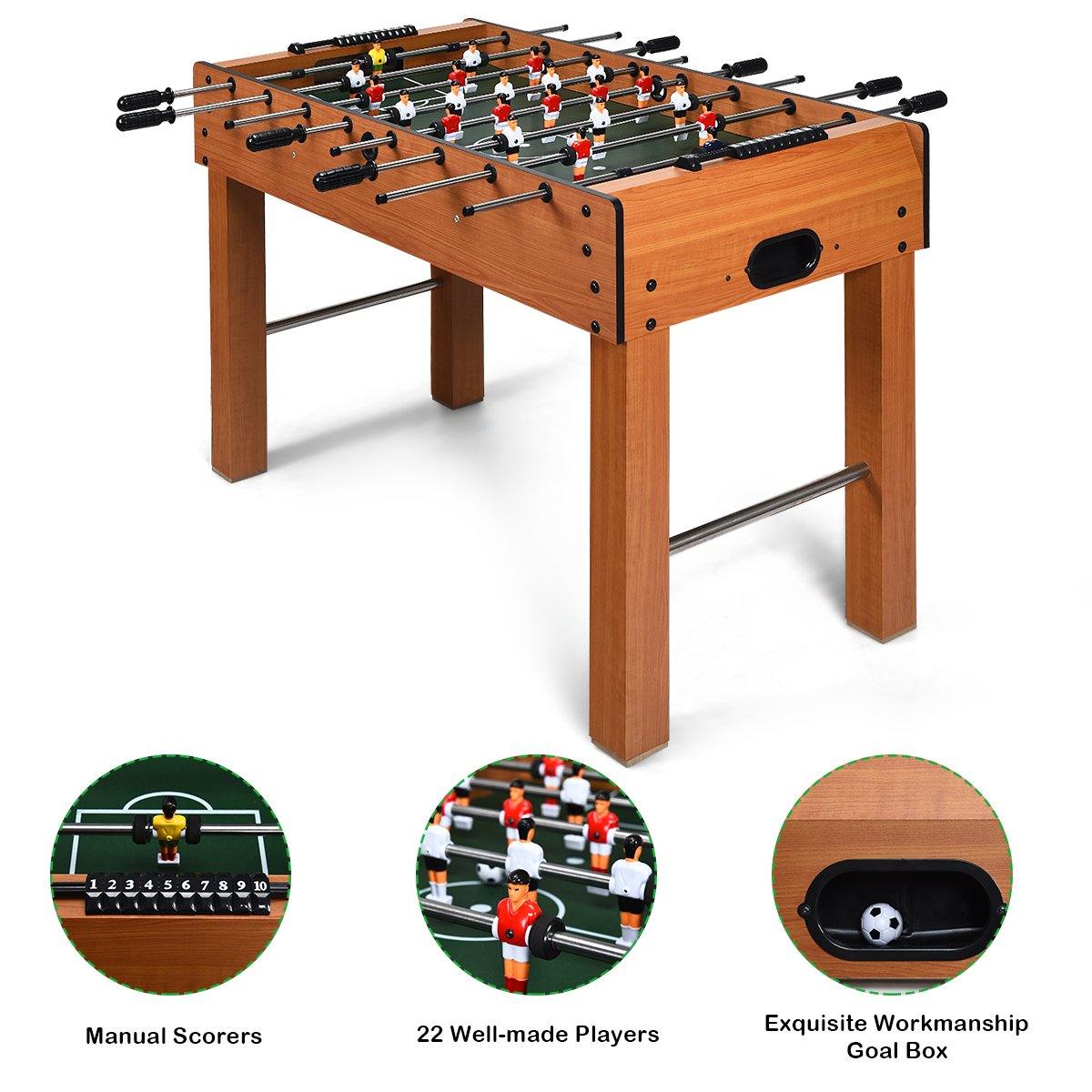Giantex 48" Foosball Table, 8 Rods, 2 Balls and Score Keepers - Giantexus