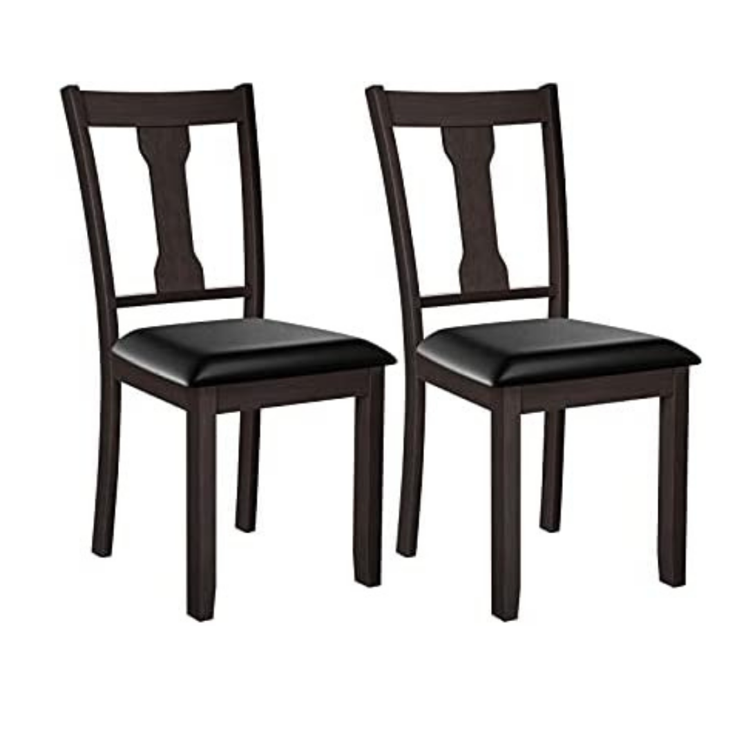 Giantex PVC Leather Modern Wood Dining Side Chair
