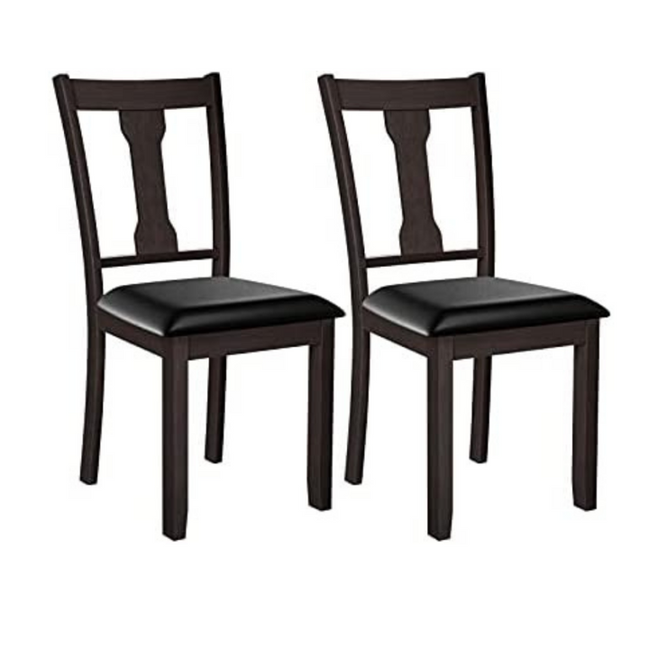 Giantex PVC Leather Modern Wood Dining Side Chair