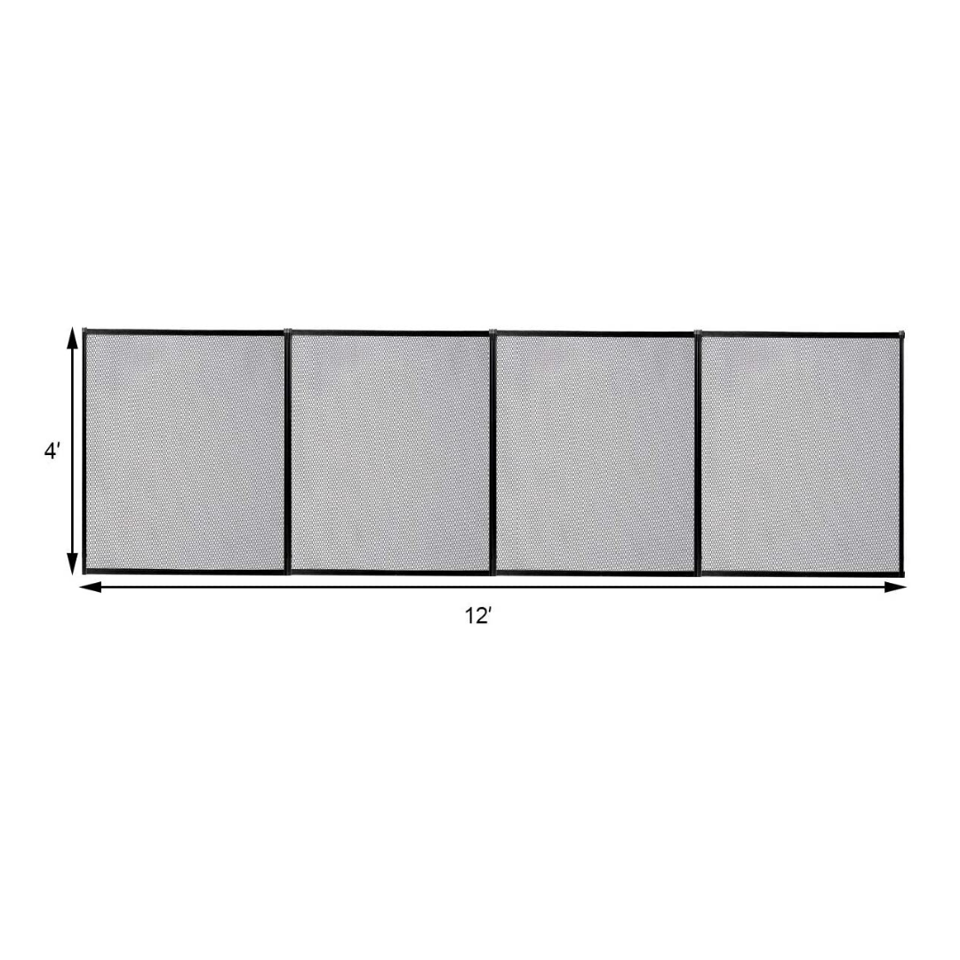 4Foot X12Foot Kit Safety Mesh Barrier W/ 2 Size Sleeves Removable Kids Garden Fence - Giantexus