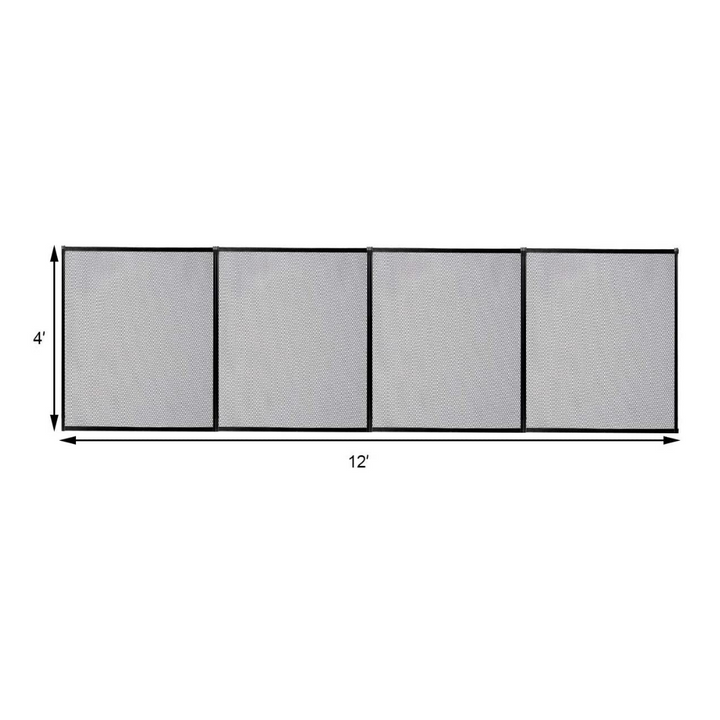 4Foot X12Foot Kit Safety Mesh Barrier W/ 2 Size Sleeves Removable Kids Garden Fence - Giantexus