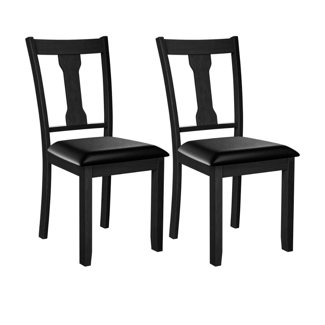 Giantex PVC Leather Modern Wood Dining Side Chair