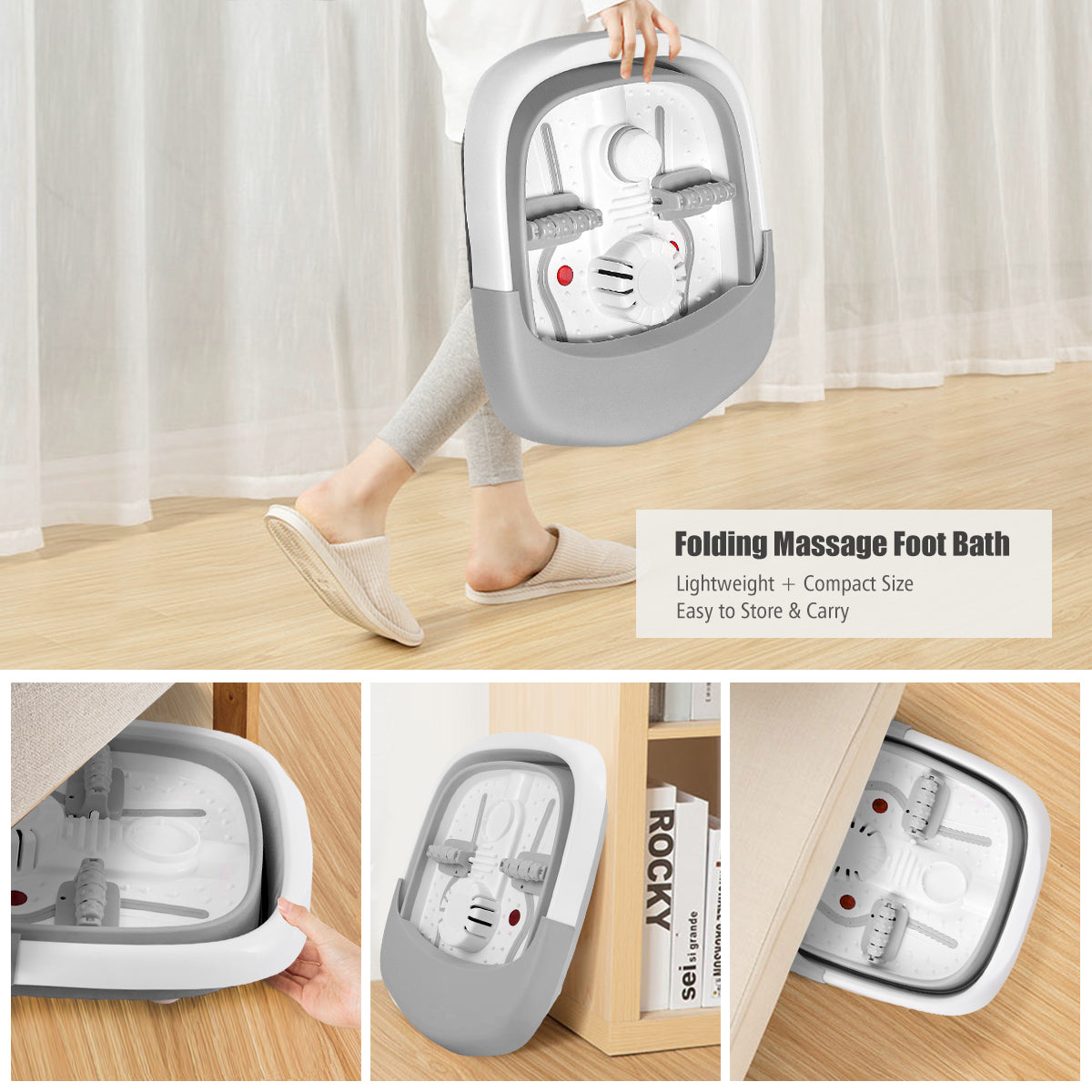 Giantex Foldable Heated Foot Bath Massager