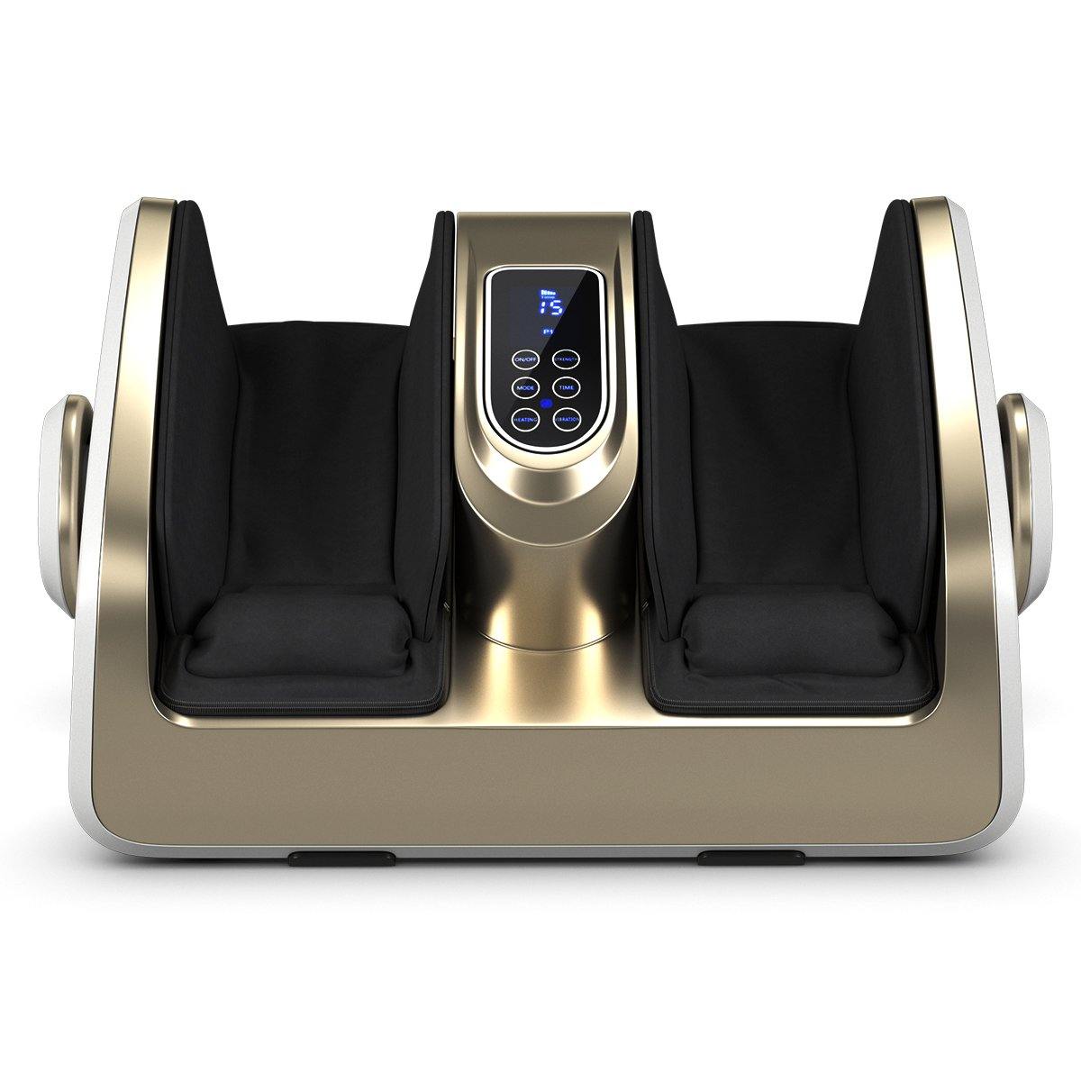 Giantex Shiatsu Foot Massager, Deep Kneading&Air Compression for Foot Calf Leg Arm, Heat and Vibration (White) - Giantexus