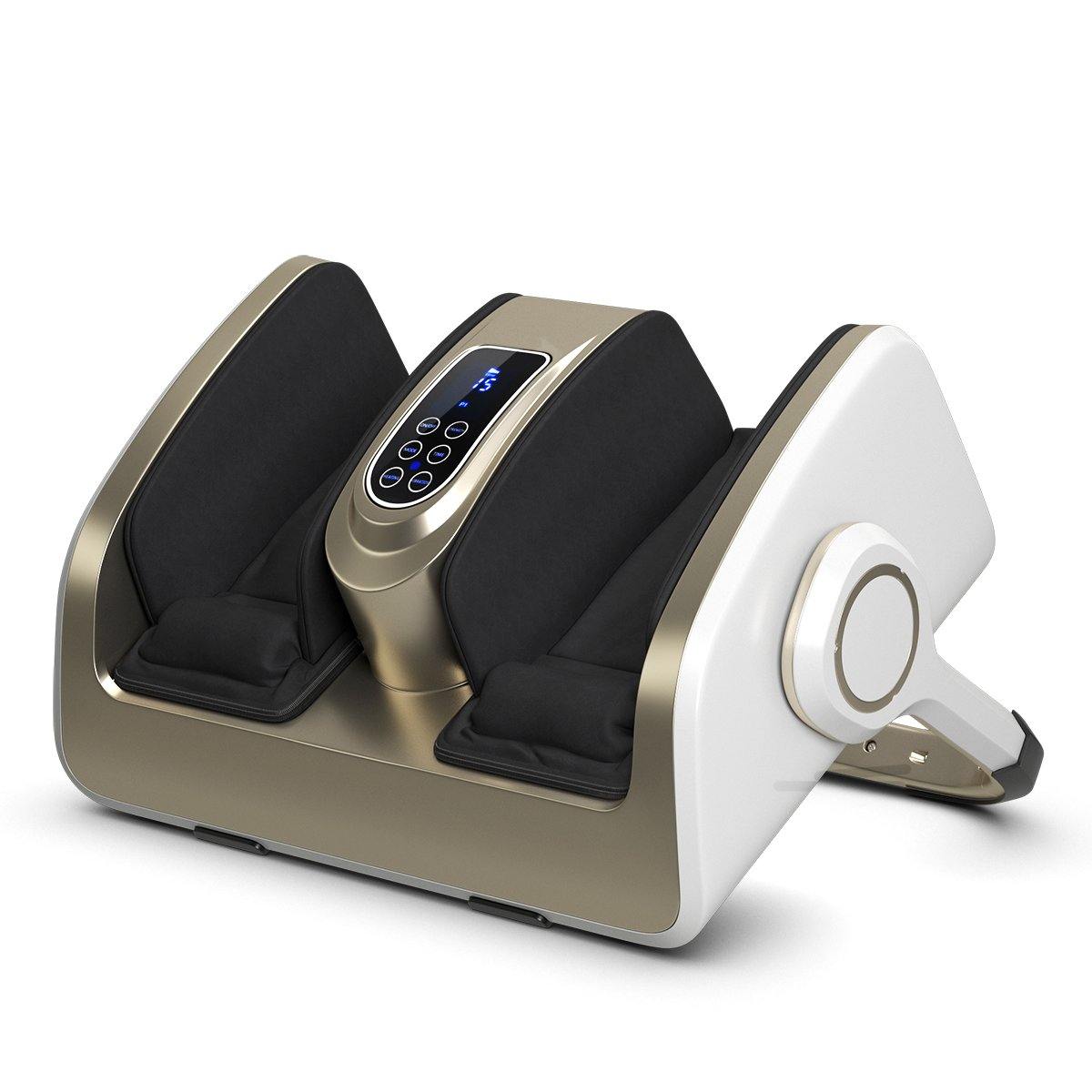 Giantex Shiatsu Foot Massager, Deep Kneading&Air Compression for Foot Calf Leg Arm, Heat and Vibration (White) - Giantexus