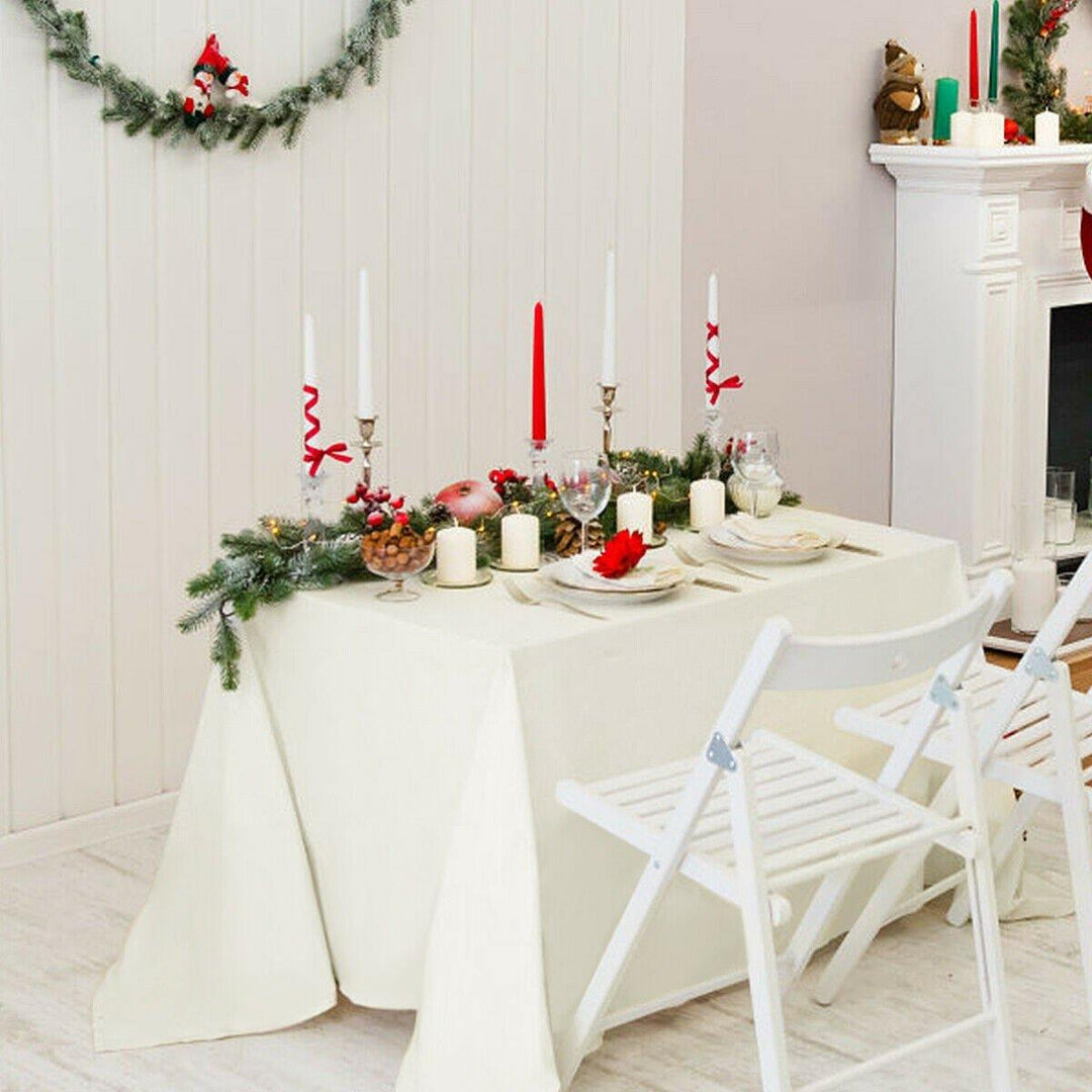 10PCS Rectangle Tablecloth, Machine-washable Polyester - Giantexus