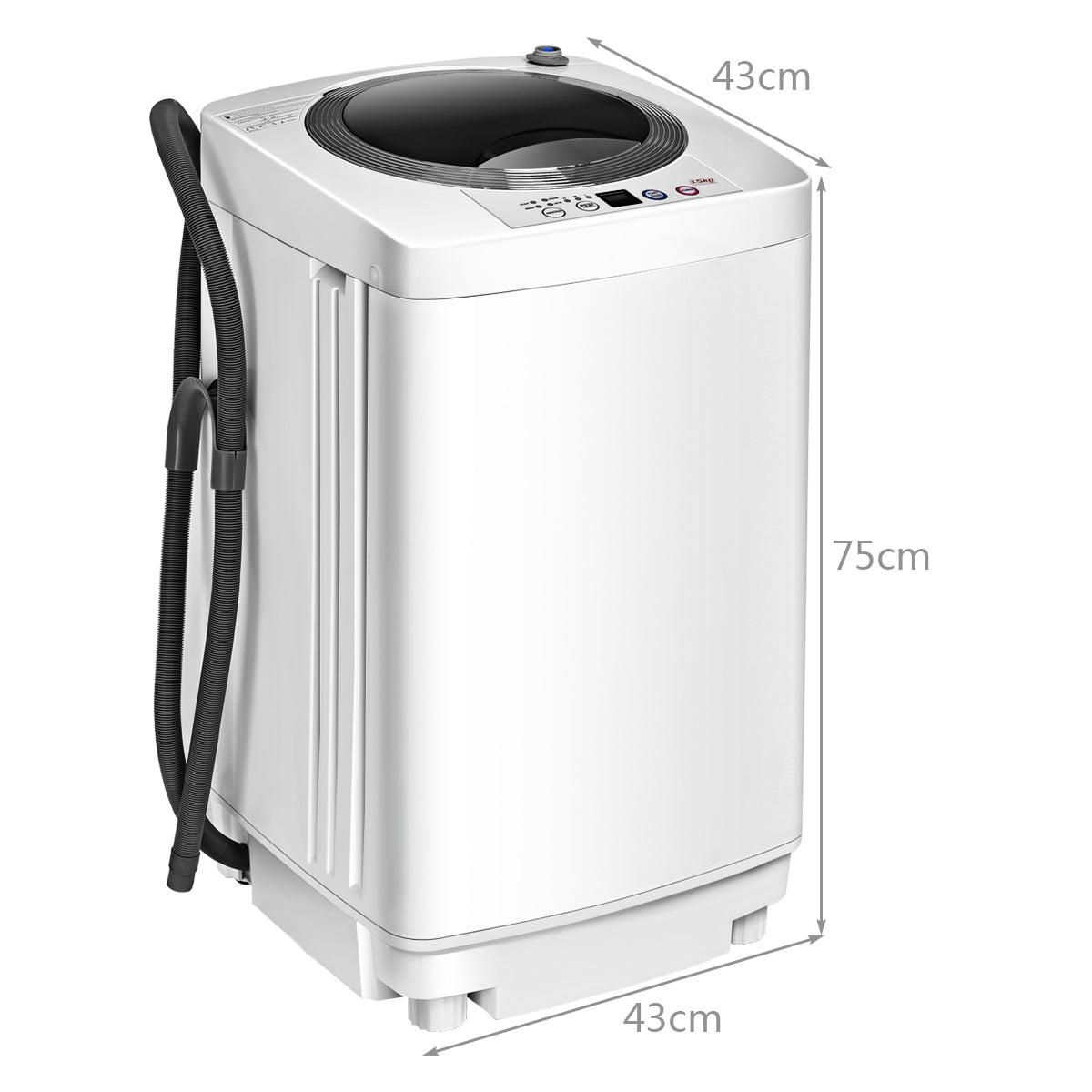 Portable 8 lbs Load Capacity Compact Full-Automatic Laundry