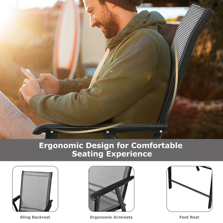 Giantex Patio Dining Chairs, Outdoor Chairs, Portable Folding Chairs
