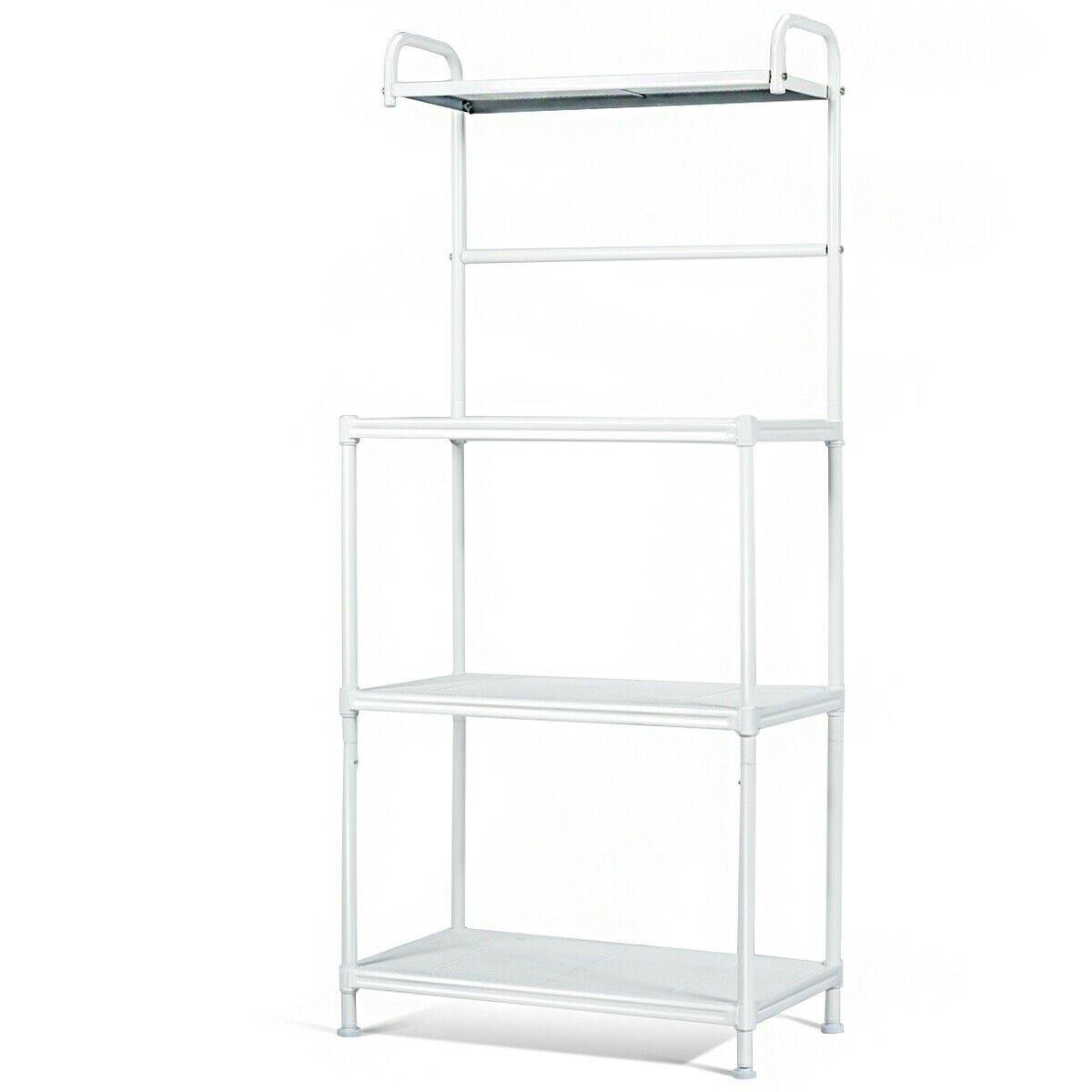 4-Tier Kitchen Microwave Storage Rack Oven Stand - Giantexus