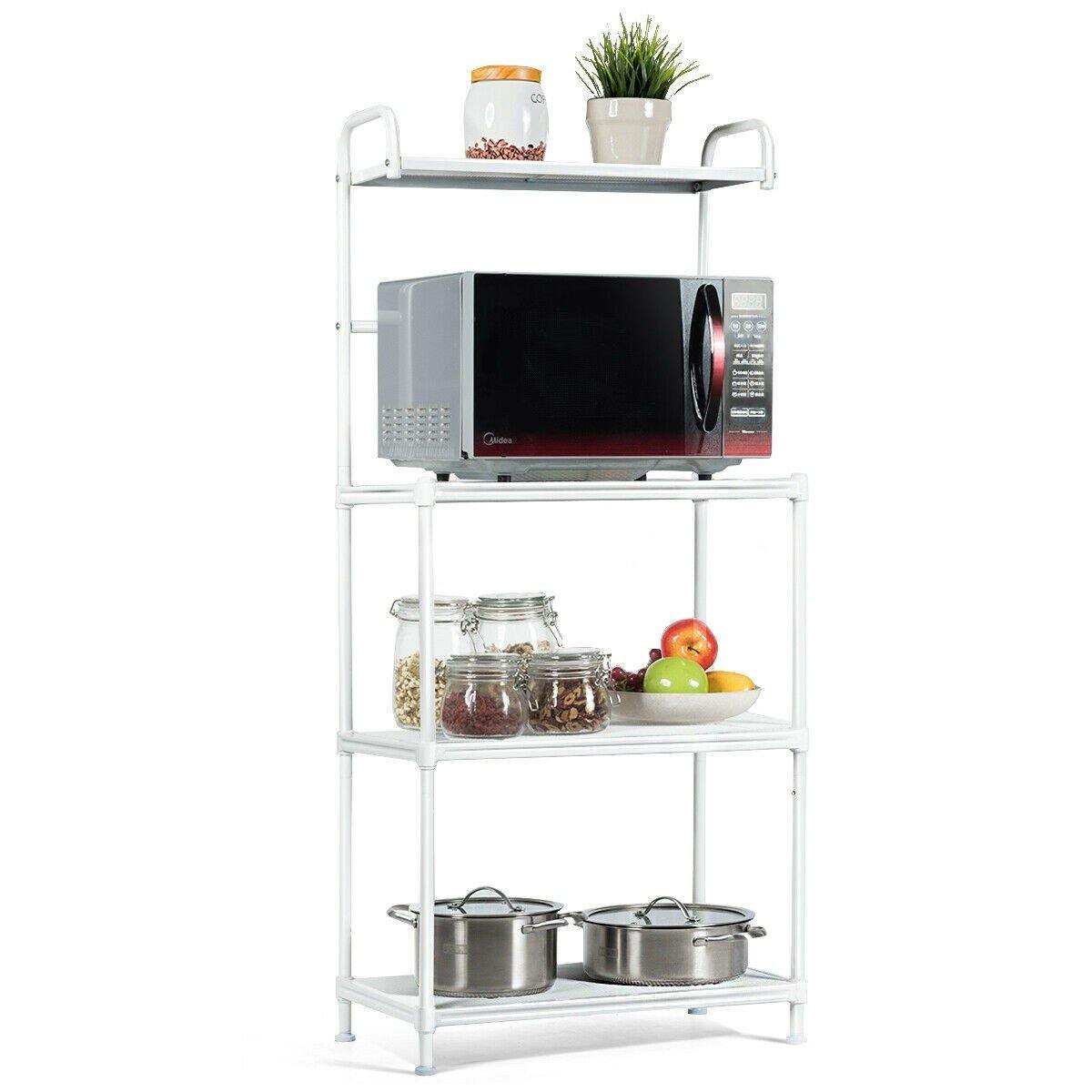 4-Tier Kitchen Microwave Storage Rack Oven Stand - Giantexus