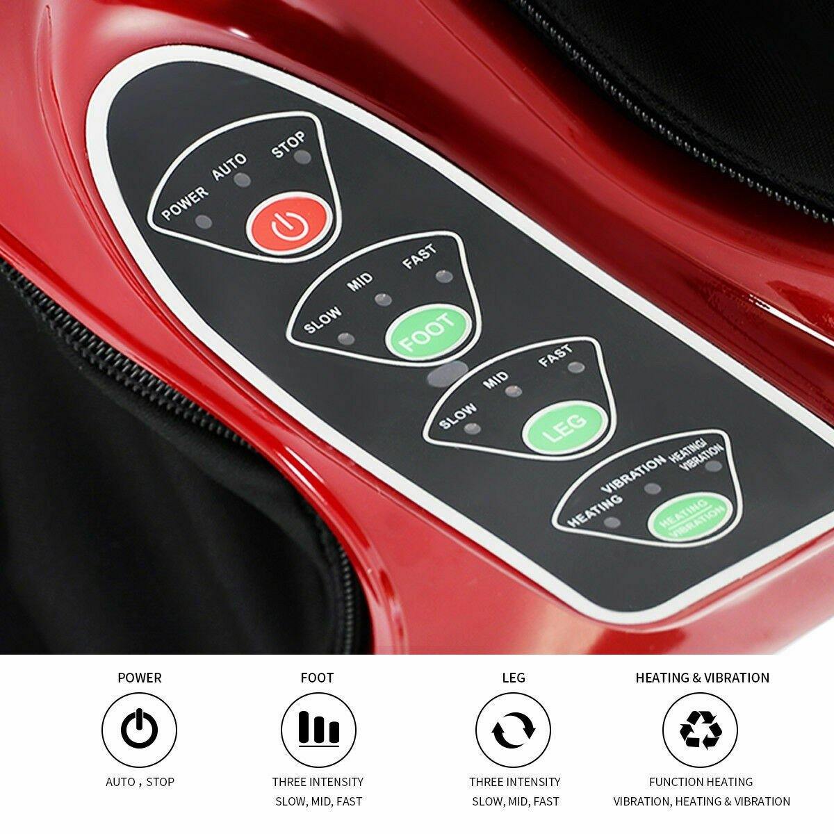 Giantex Foot Calf Leg Massager Machine, Shiatsu Kneading Rolling Vibration Heating - Giantexus
