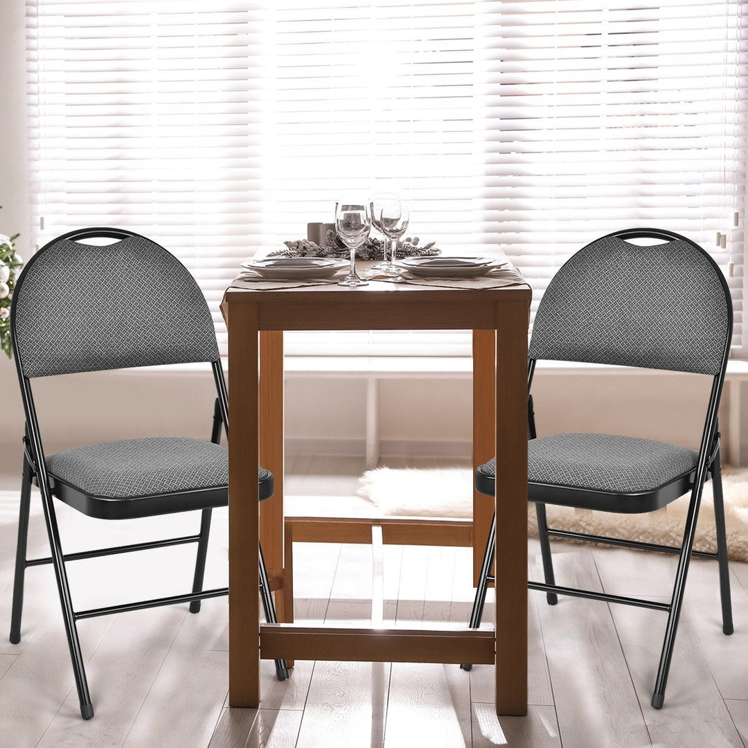 6 PCS Folding Chairs Set Portable Backrest Chair - Giantexus