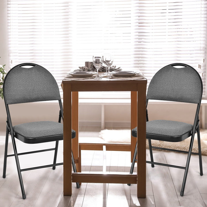 6 PCS Folding Chairs Set Portable Backrest Chair - Giantexus