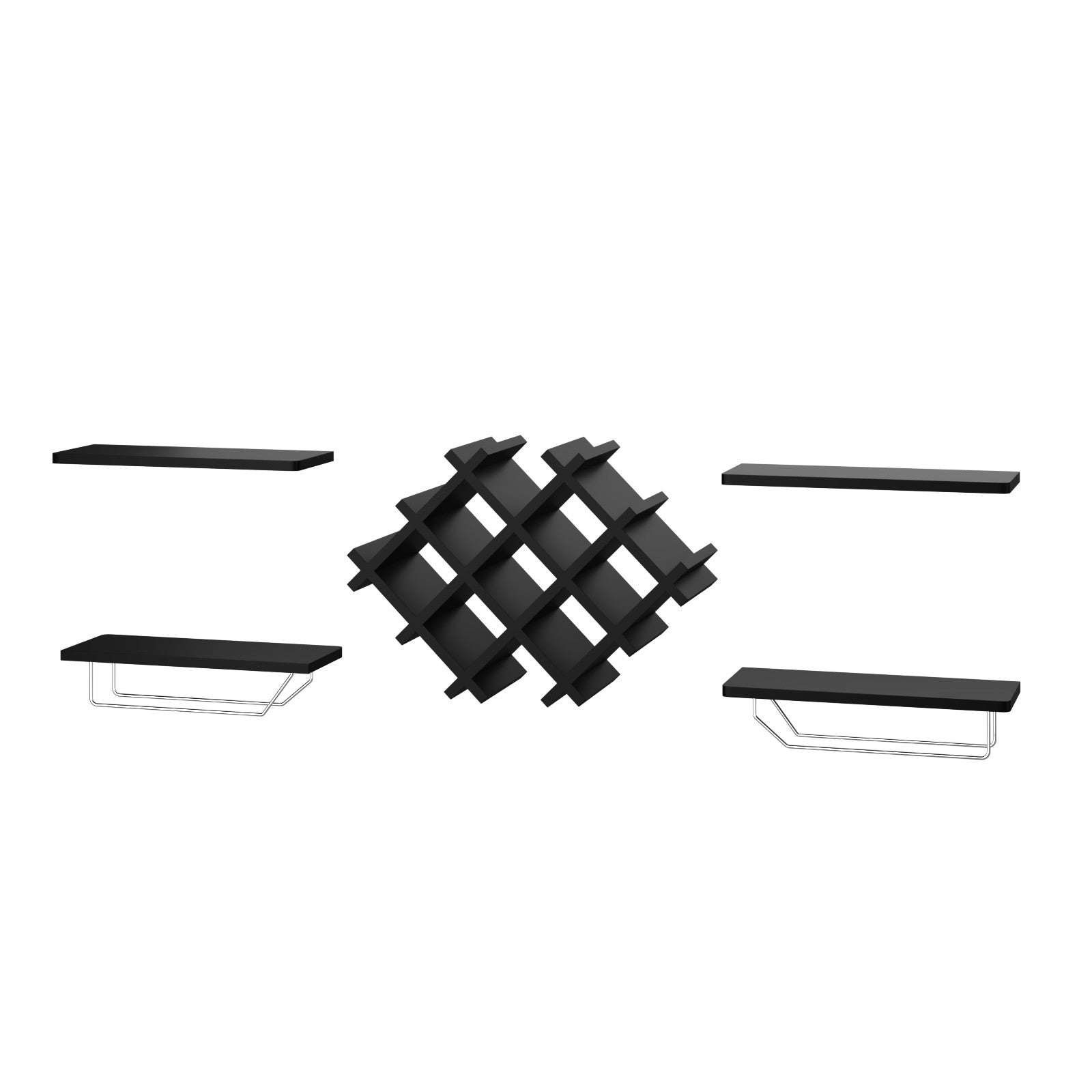 Set of 5 Wall Mount Wine Rack Set - Giantexus