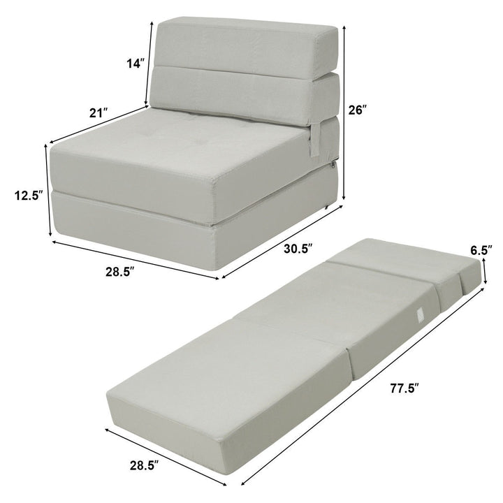 Buy Fold Down Sofa Bed, Folding Modern Futon Chaise Lounge