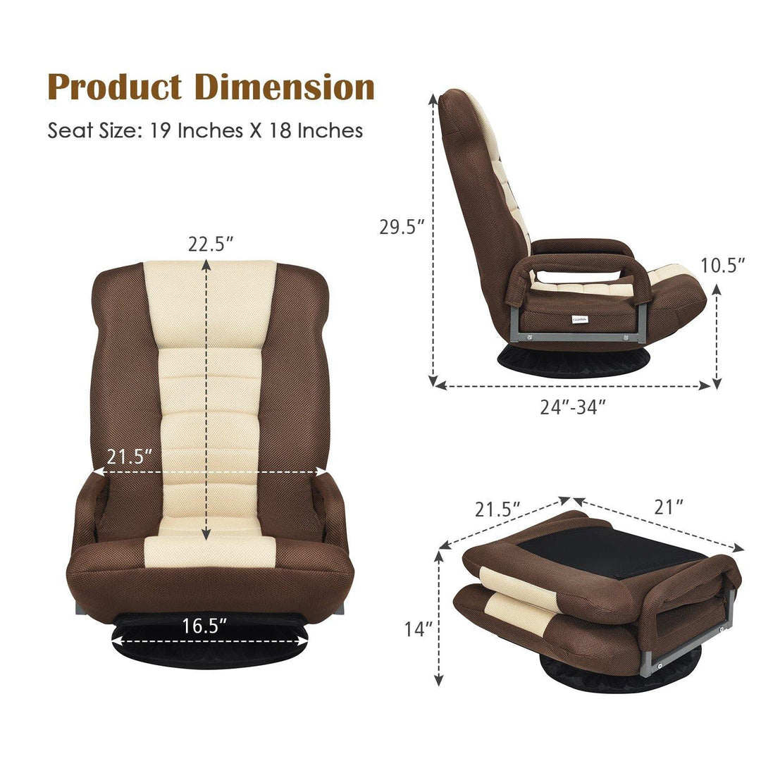 360 Degree Swivel Gaming Chair , Foldable Lazy Sofa Chair - Giantexus