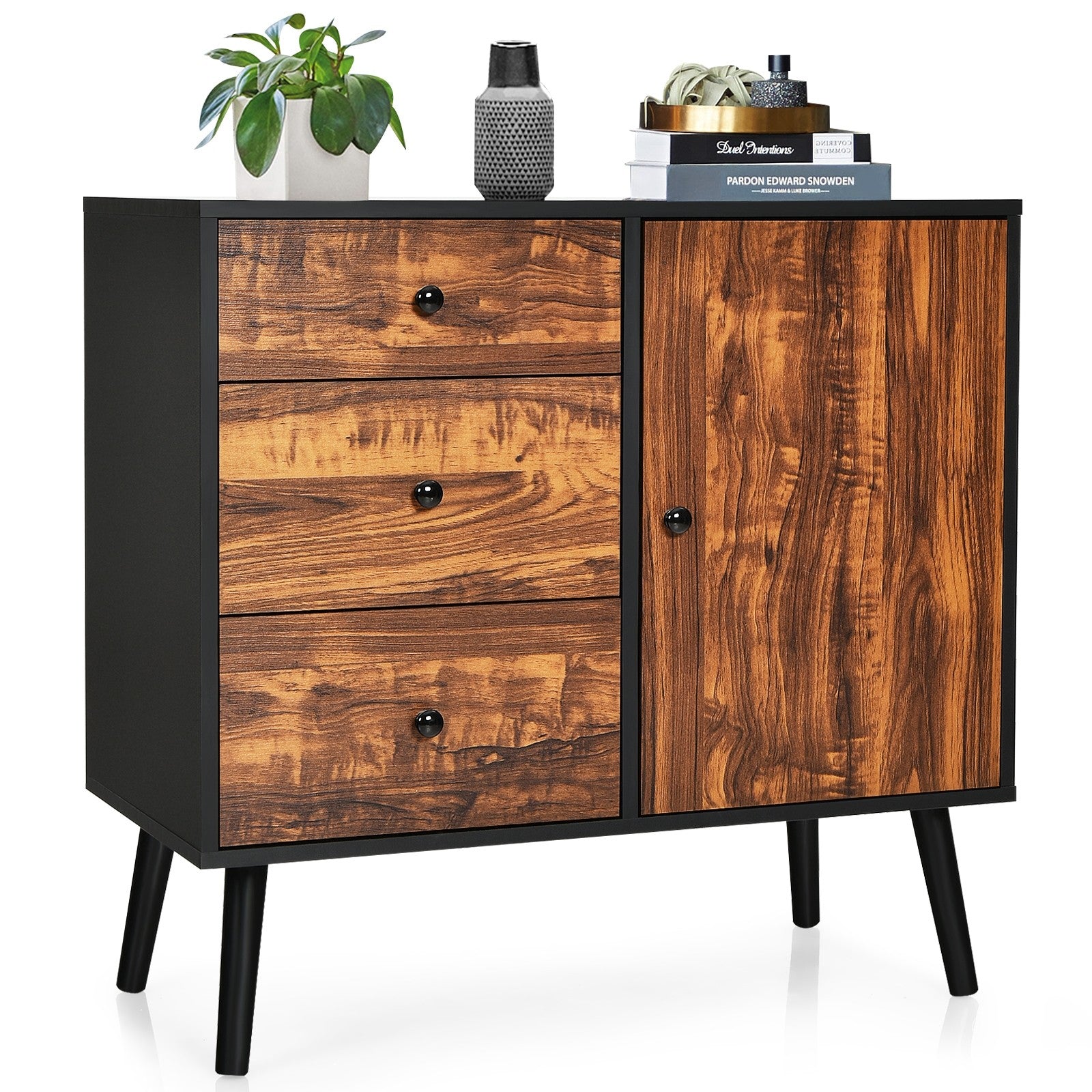 Storage Cabinet Buffet Sideboard with 3 Drawers