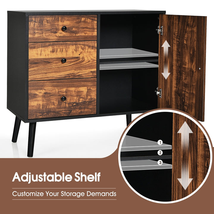 Storage Cabinet Buffet Sideboard with 3 Drawers