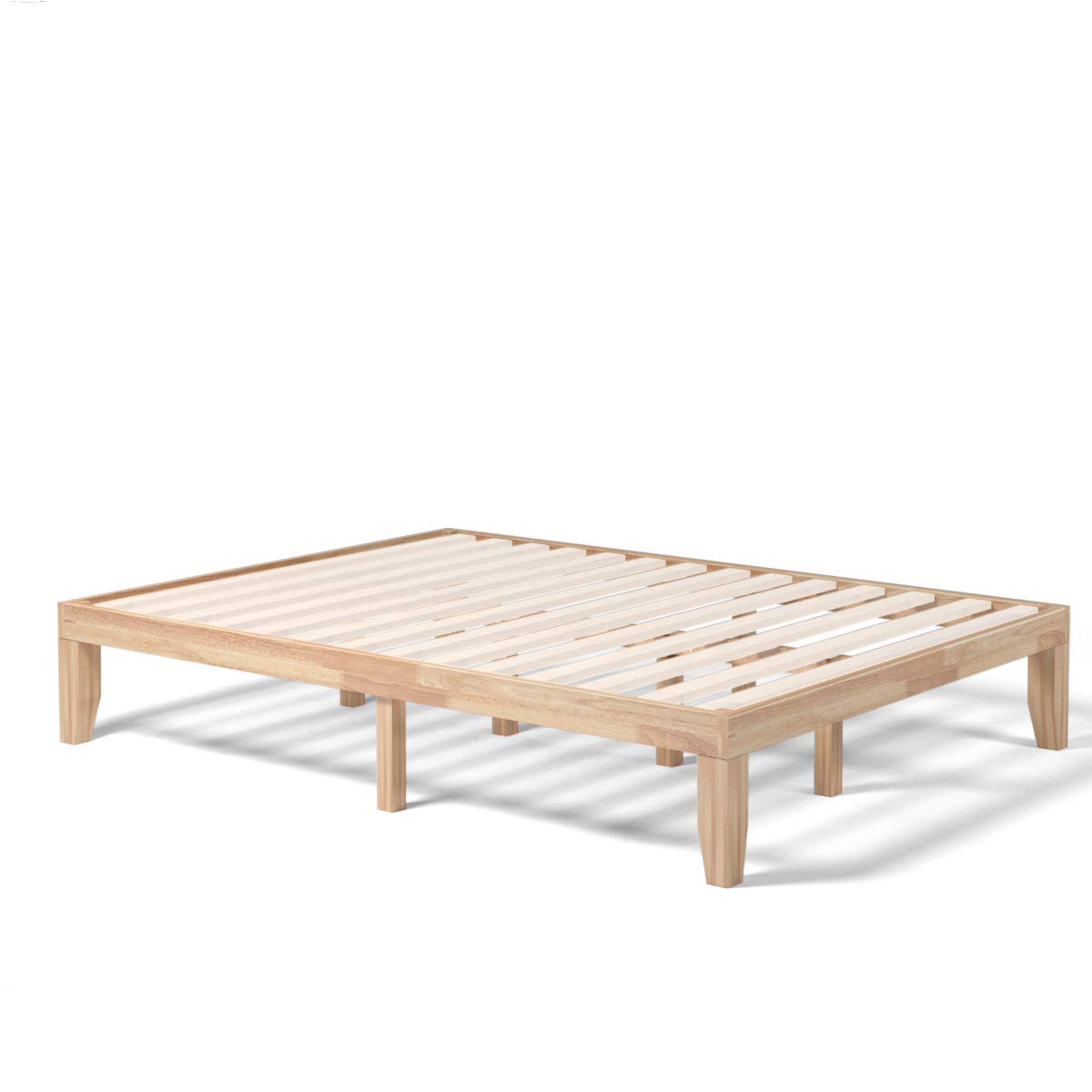 No Box Spring Needed 14 Inch Solid Wood Platform Bed Frame