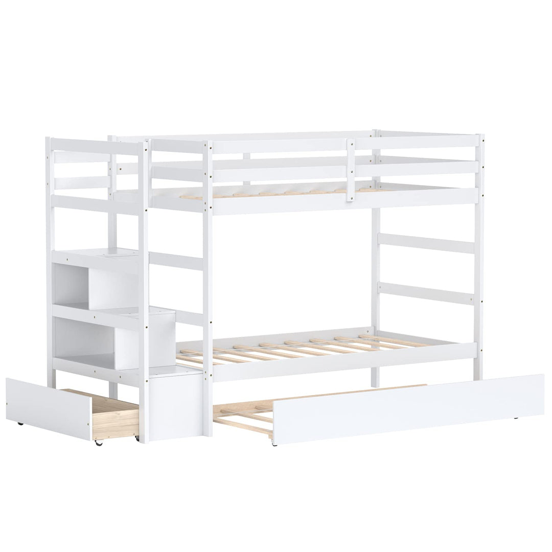 Giantex Twin-Over-Twin Bunk Bed with Trundle