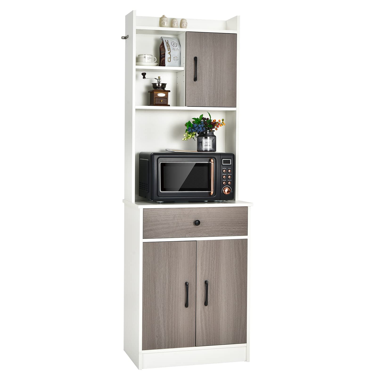 Giantex Kitchen Sideboard, Tall Buffet Hutch Cabinet