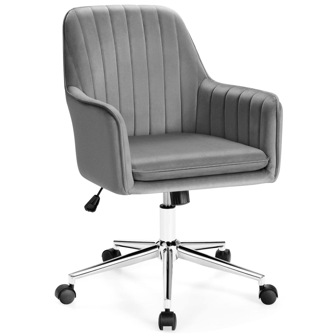 Giantex Velvet Desk Chair, Mid-Back Leisure Office Chair