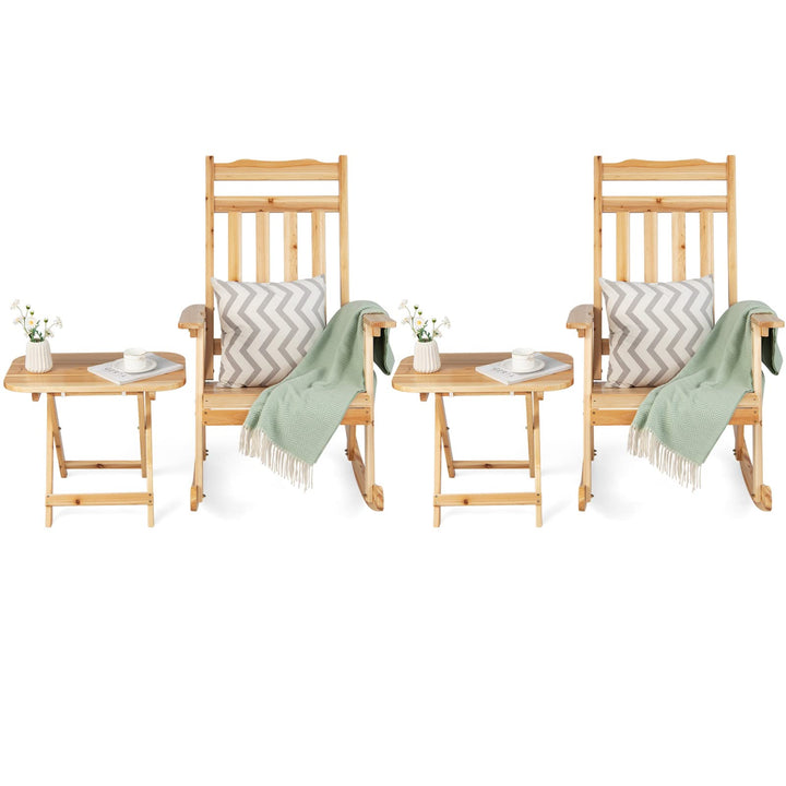 Giantex Outdoor Rocking Chairs Set - Front Rocking Chair