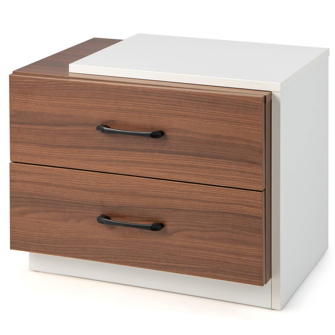 Giantex Modern Nightstand Set of 2 with 2 Drawers