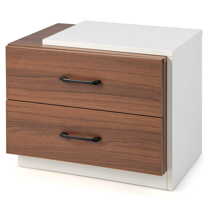 Giantex Modern Nightstand Set of 2 with 2 Drawers