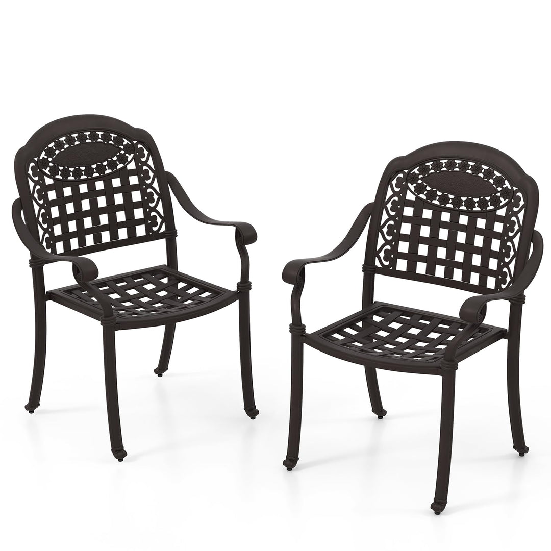 Giantex Stackable Outdoor Chairs Set of 4