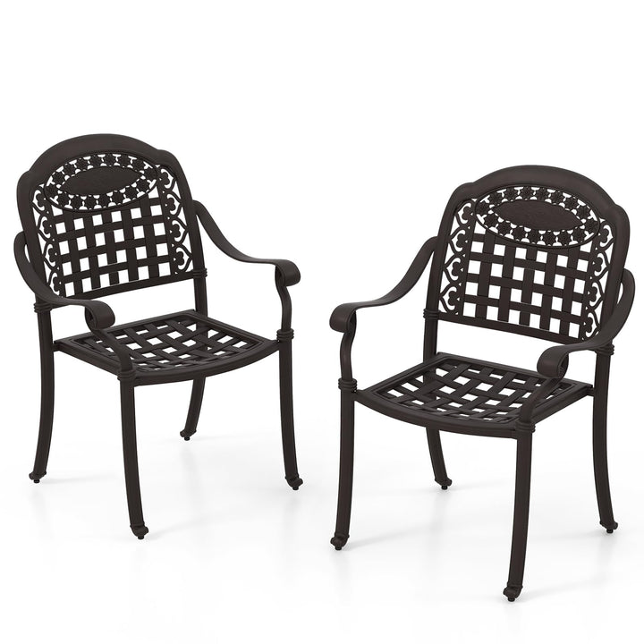 Giantex Stackable Outdoor Chairs Set of 4