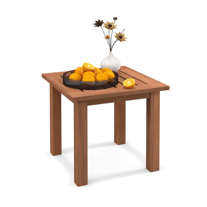 Giantex Hardwood Outdoor Side Table