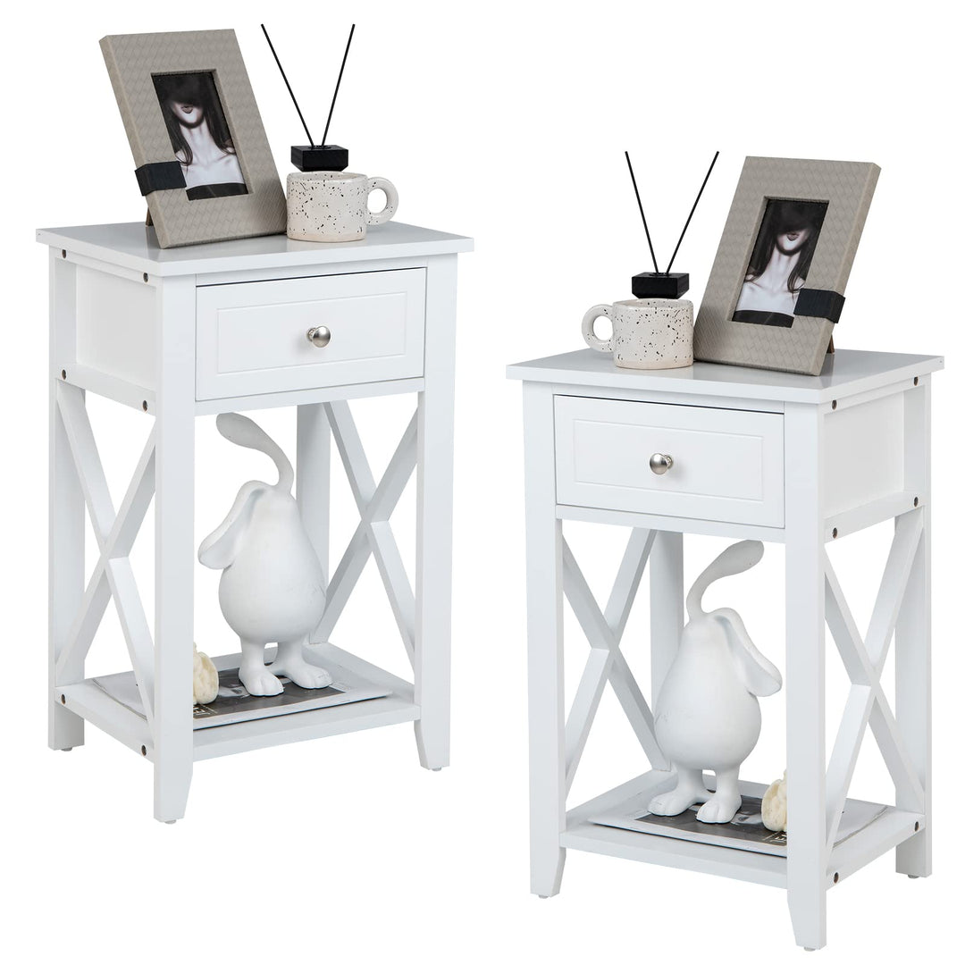 Giantex Modern X-Design Nightstand