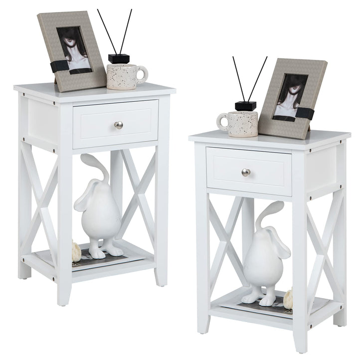 Giantex Modern X-Design Nightstand