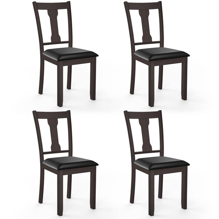 Giantex PVC Leather Modern Wood Dining Side Chair